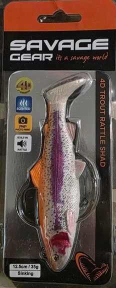 Attractant scented intégré dans le Savage Gear 4D Trout Rattle Shad